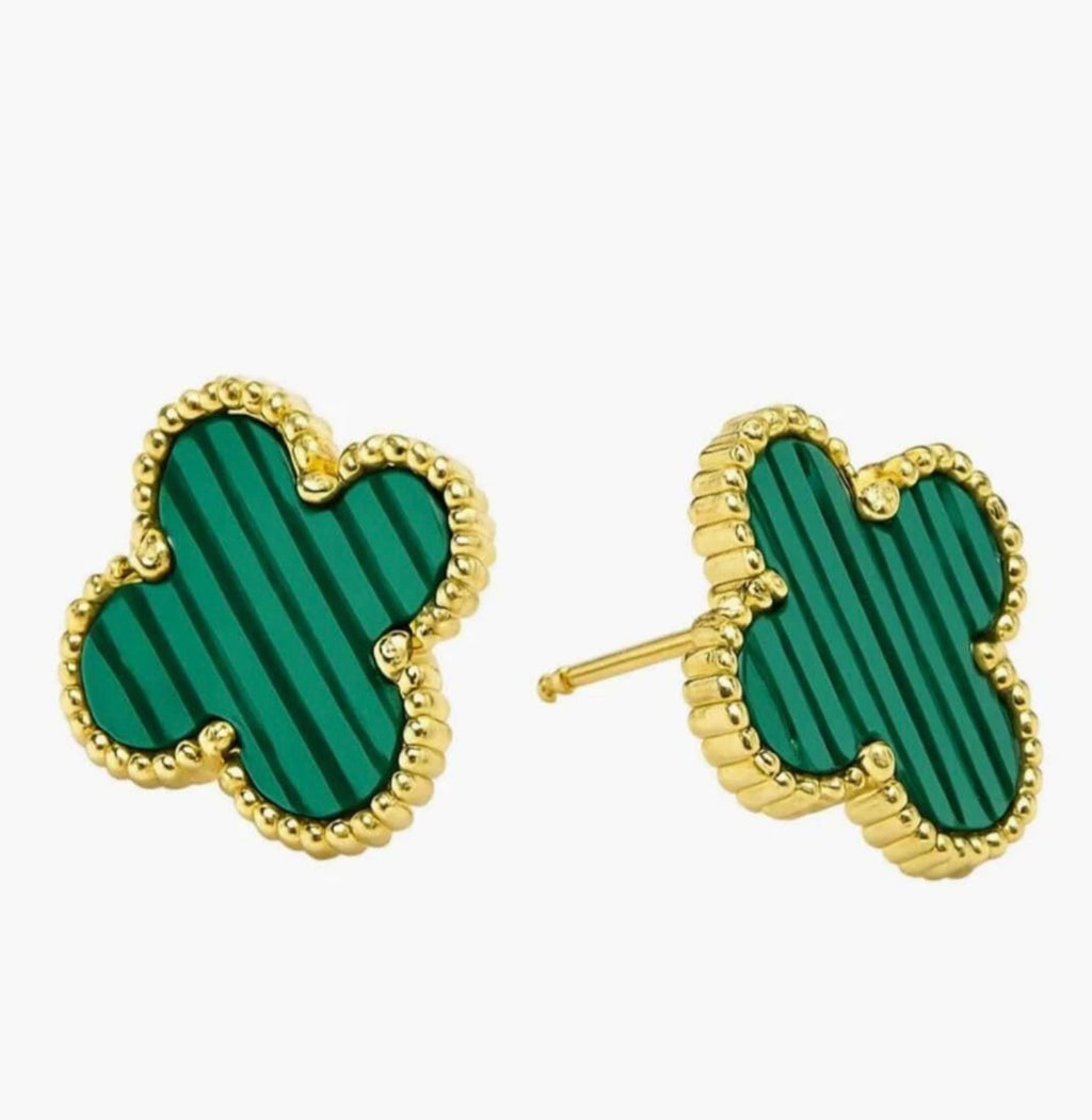 Van clef earrings (green)