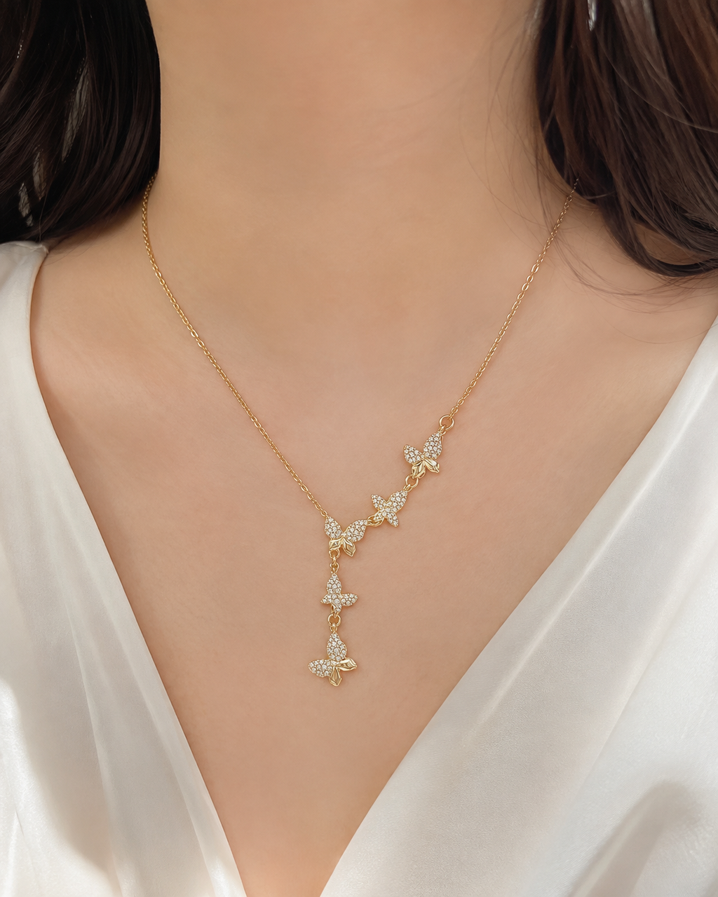 Butterfly drip neck chain